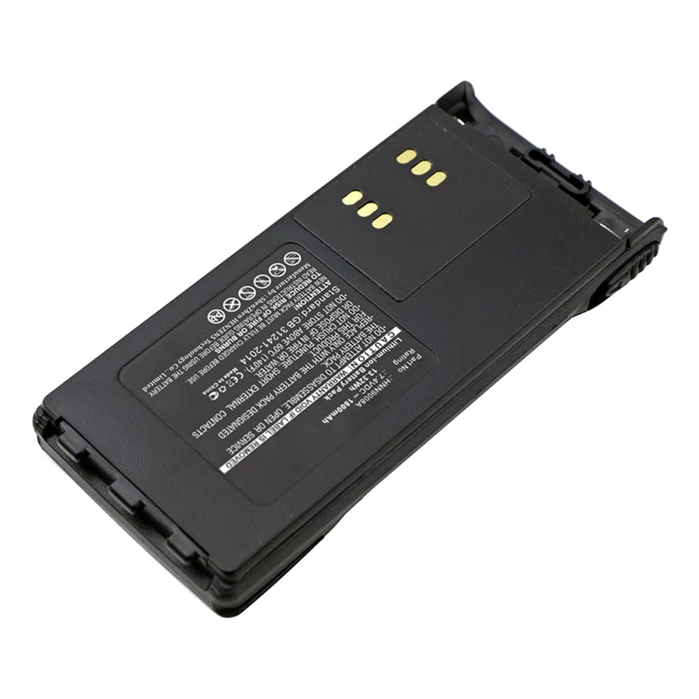 Synergy Digital 2-Way Radio Battery - 1800mAh Li-ion 7.4V Replacement for Motorola HNN9010A | High Capacity Walkie Talkie Battery for Business, Construction & Outdoor Activities