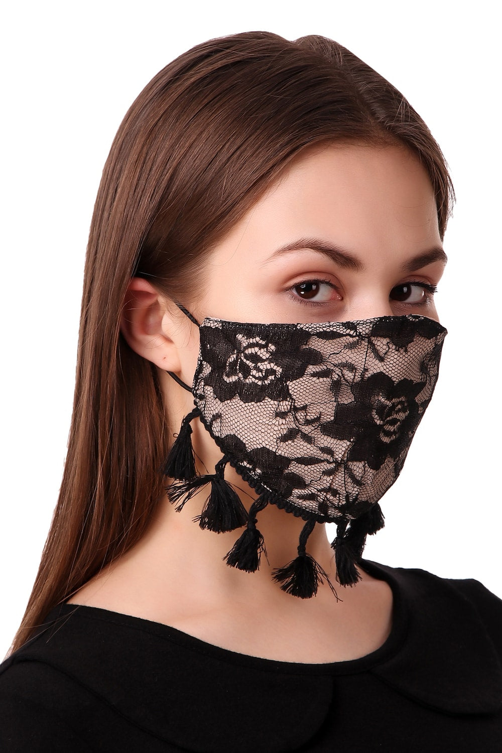 Elegant Floral Mesh Face Mask - Breathable & Stylish for Women - Perfect for Outdoor Activities, Parties, and Daily Wear