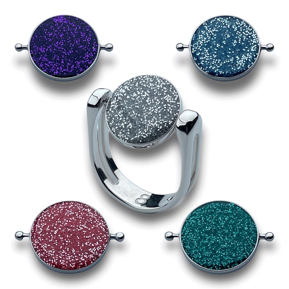 5-in-1 Circle Shaped Glitter Gift Set for DIY Crafts, Party Decorations & Holiday Gifts - Perfect for Scrapbooking, Card Making & Home Decoration