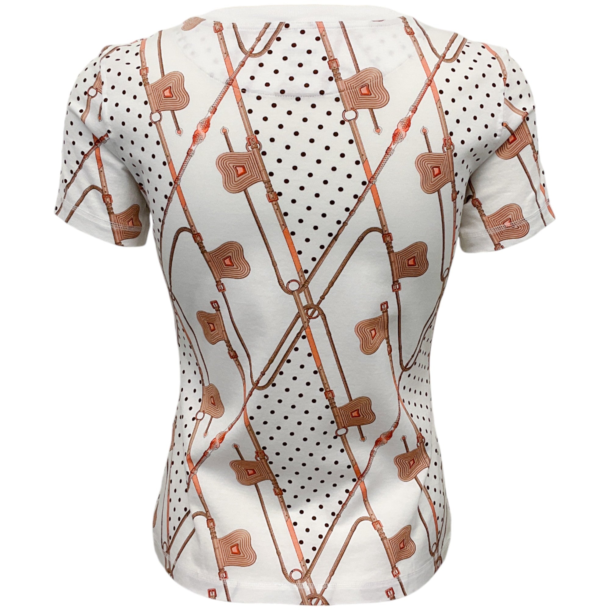 Hermes White & Brown Clic Clac T-Shirt - Classic Luxury Cotton Tee for Men & Women | Perfect for Casual Wear, Date Nights & Fashion Outings