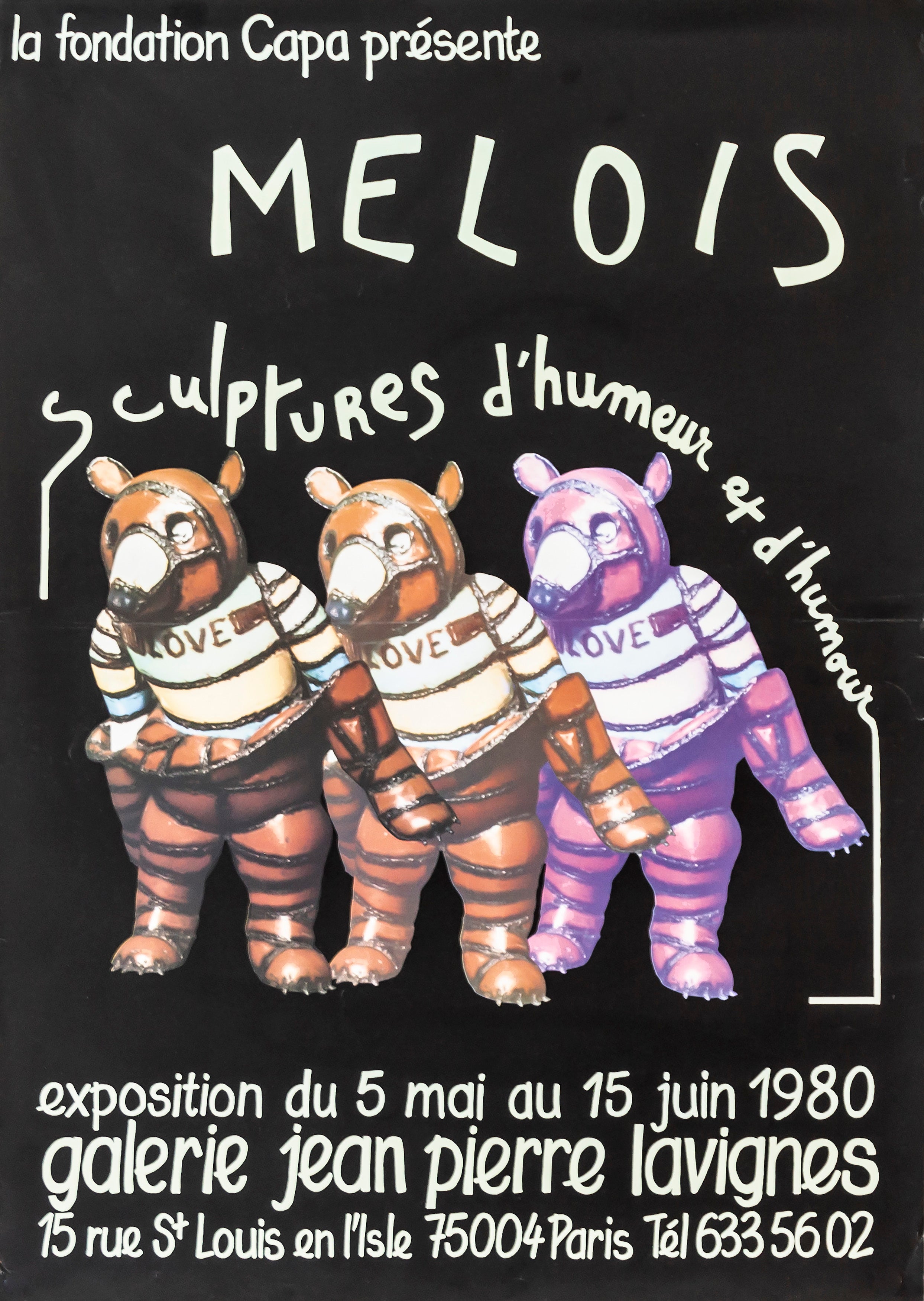 1980 Original Vintage French Event Poster - Fondation Capa Melois - Rare Collectible Art for Home Decor, Office & Gallery Display