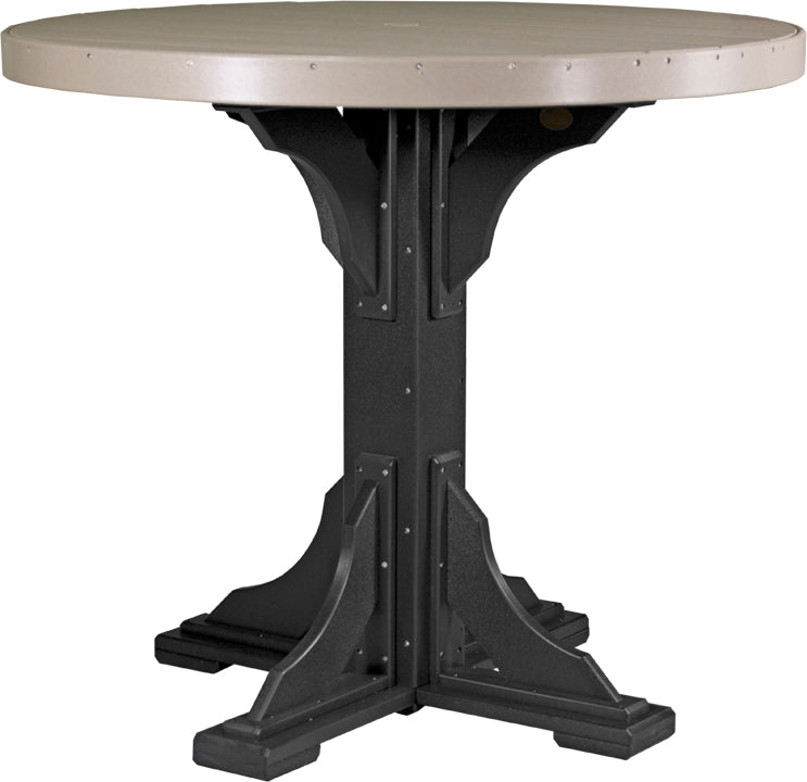 LuxCraft 4-Foot Round Dining Table Set - Perfect for Small Spaces, Kitchens & Outdoor Patios