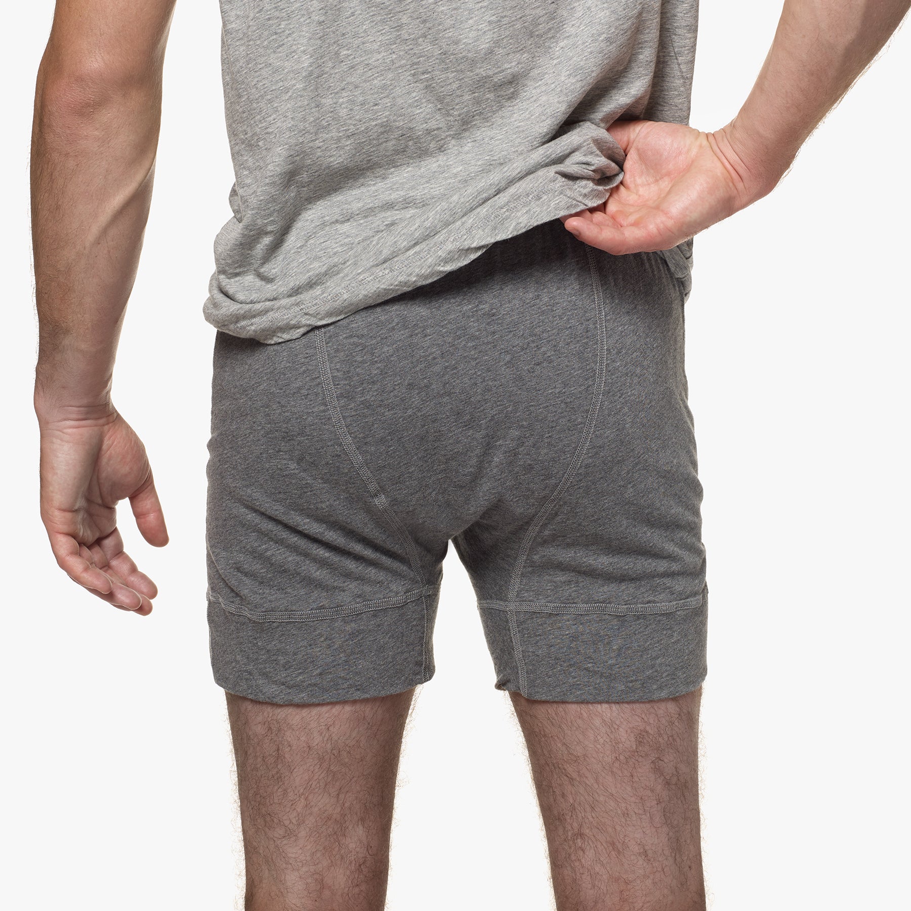 Men's Comfortable Boxer Shorts - Heather Charcoal Cotton Underwear for Sleep, Lounge & Everyday Wear