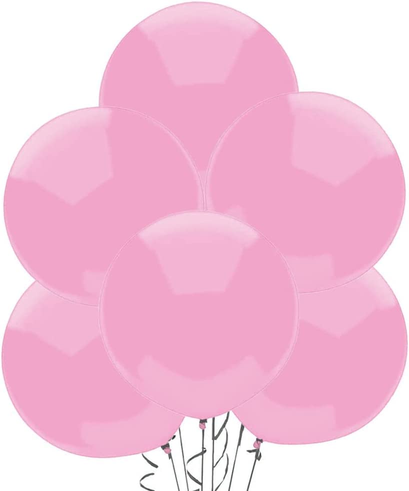 17 Inch Real Pink Latex Balloons for Outdoor Displays - PMU PartyTex Premier Standard (Pack of 12) - Perfect for Birthday Parties, Weddings, Baby Showers & Outdoor Decorations