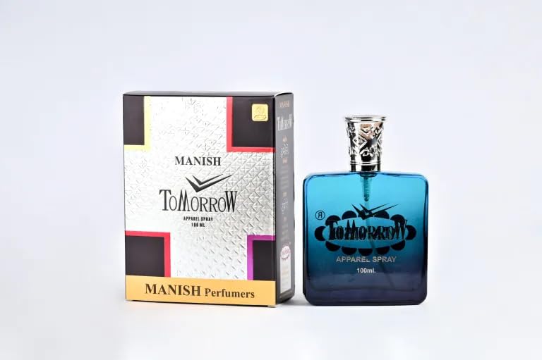 Manish Tomorrow Perfume Spray for Men - 100ml Fresh Blue Fragrance - Long Lasting Cologne for Daily Wear, Office & Special Occasions
