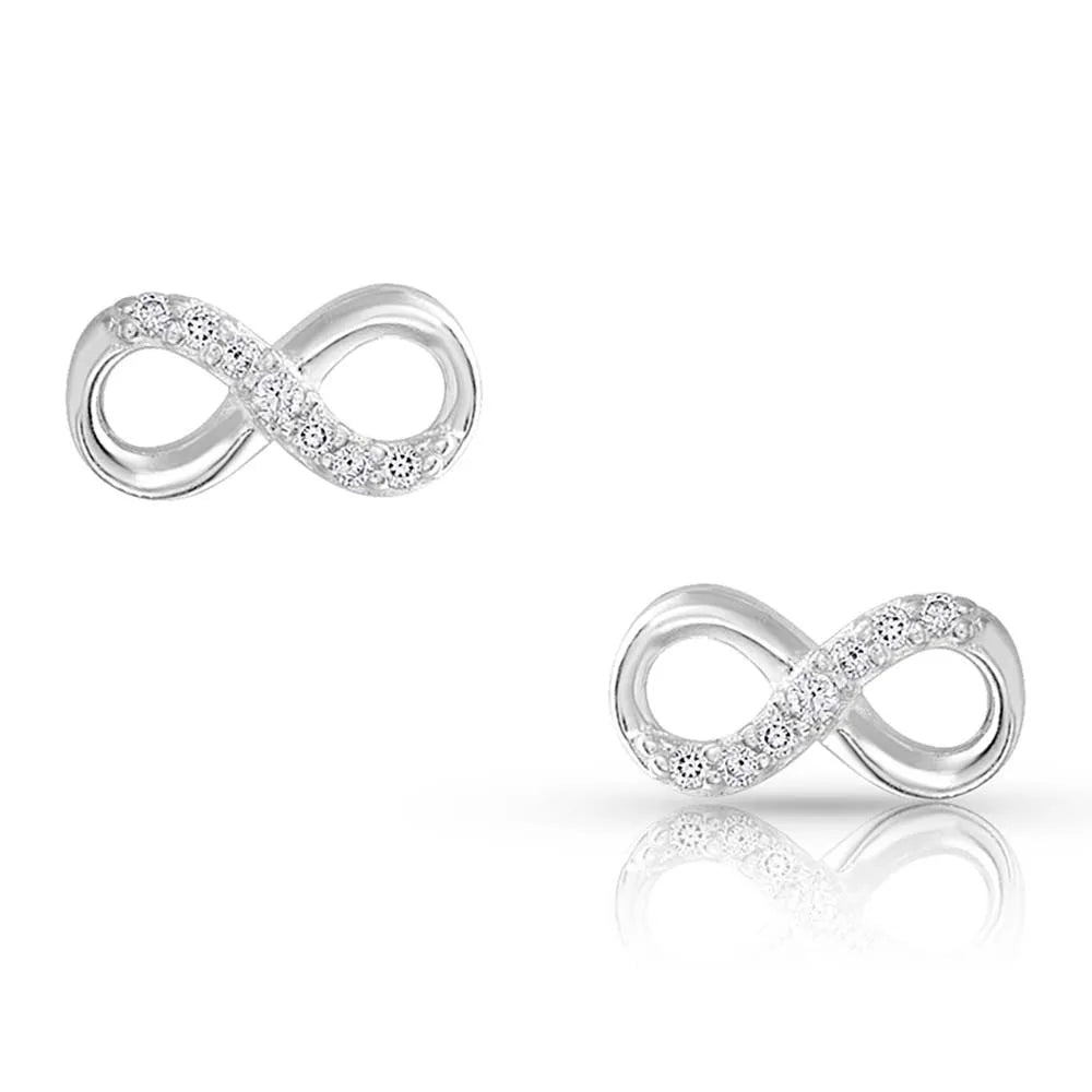 Silver Shine Infinity Earrings for Women - Elegant Sterling Silver Hoop Earrings with Infinity Symbol - Perfect for Gifts, Date Nights & Special Occasions
