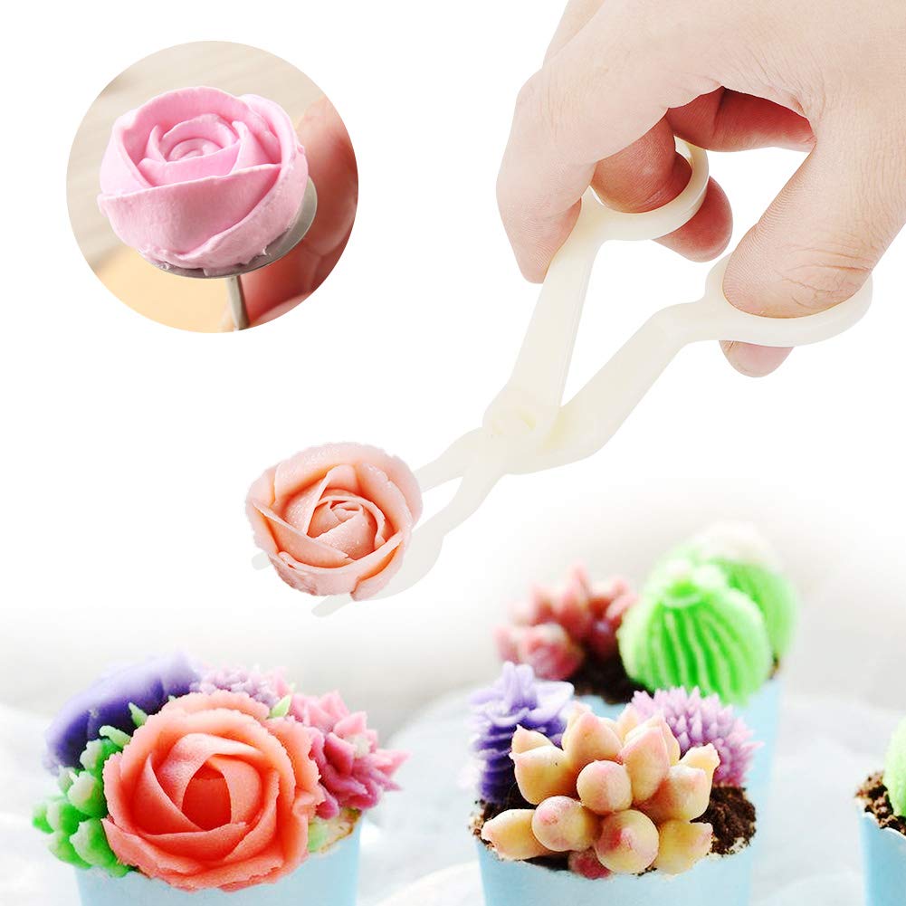 Professional Fondant Cake Decorating Tool Set - Plastic Cake Flower Nail & Flower Lifter with Sugar Craft Scissors for Cake, Cupcake, and Pastry Decorating - Perfect for Birthday, Wedding, and Special Occasion Cake Designs