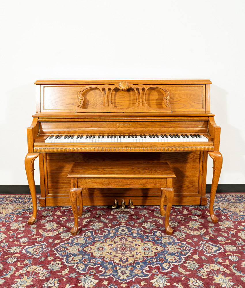 Baldwin 45 5045 Upright Piano in Satin Oak Finish | Serial Number 433360 | Pre-Owned Grand Piano for Home, Studio & Music School | Perfect for Classical, Jazz & Piano Lessons