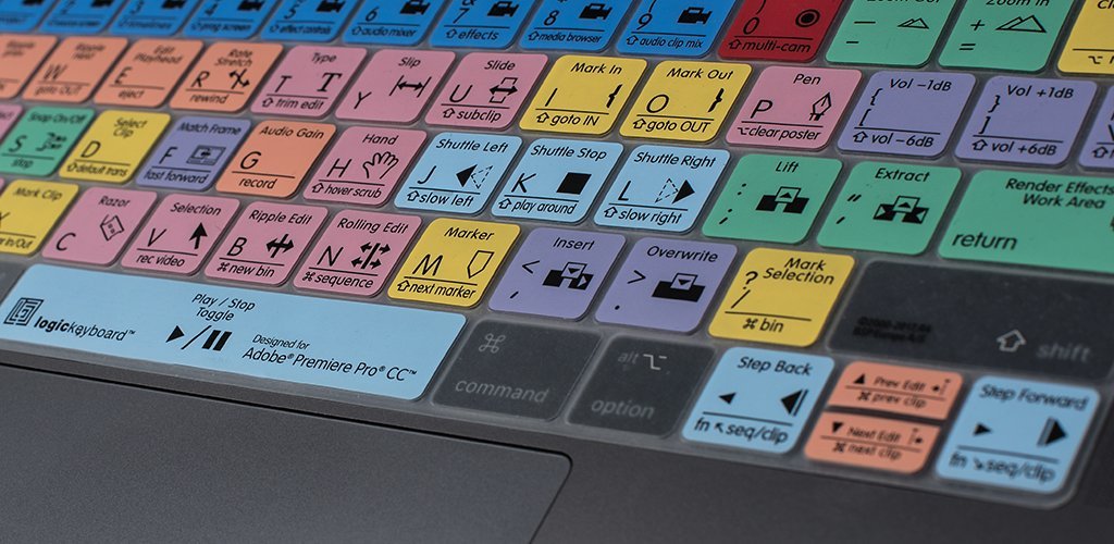 LogicKeyboard Skin for Adobe Premiere Pro CC | MacBook Pro Touch Bar Compatible | LS-PPROCC-MBP16-US | Perfect for Video Editing Professionals