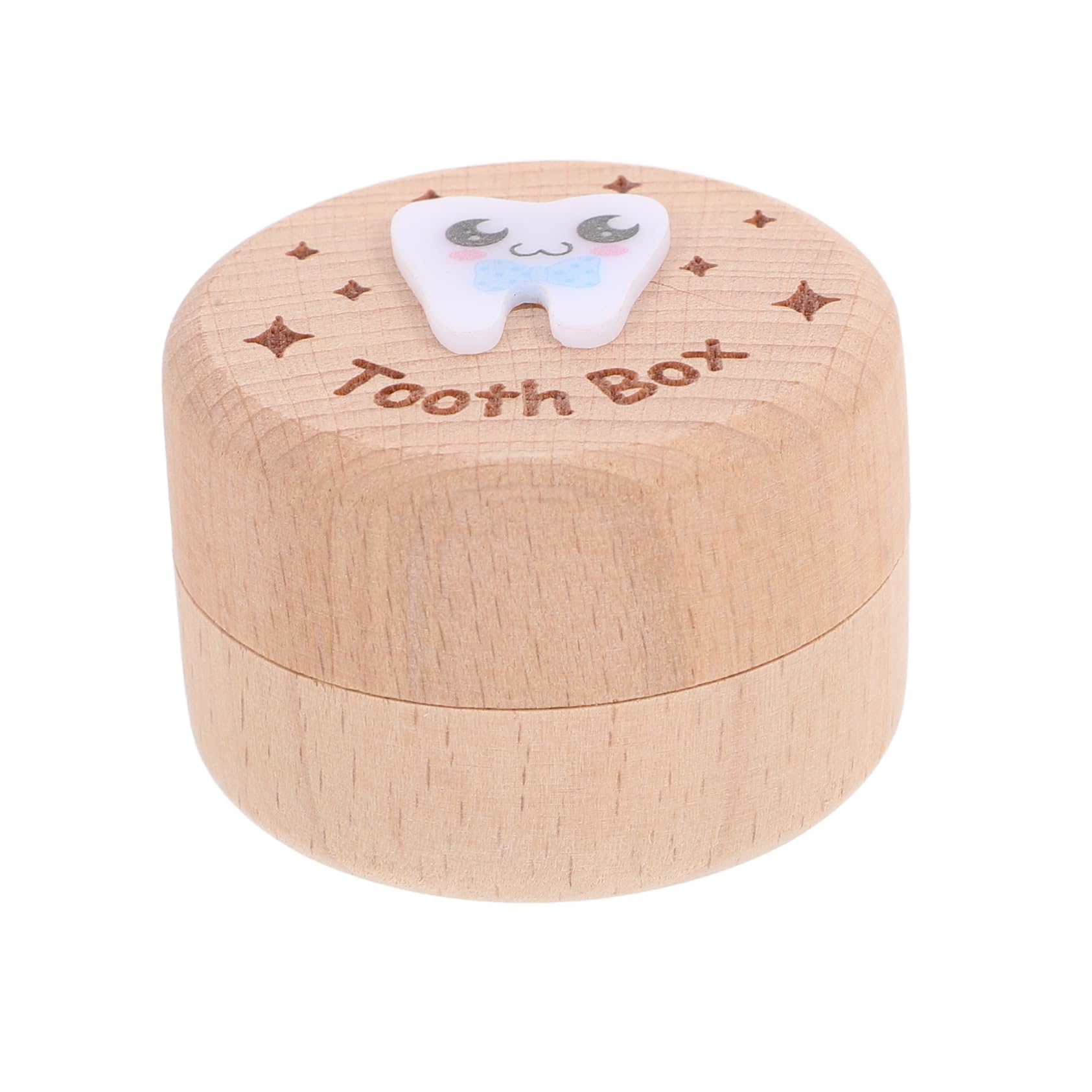 IWOWHERO Unique Wooden Baby Tooth Box - Keepsake Organizer for Boys & Girls to Preserve Childhood Memories | Perfect for First Tooth, Milestone Gifts & Nursery Decor