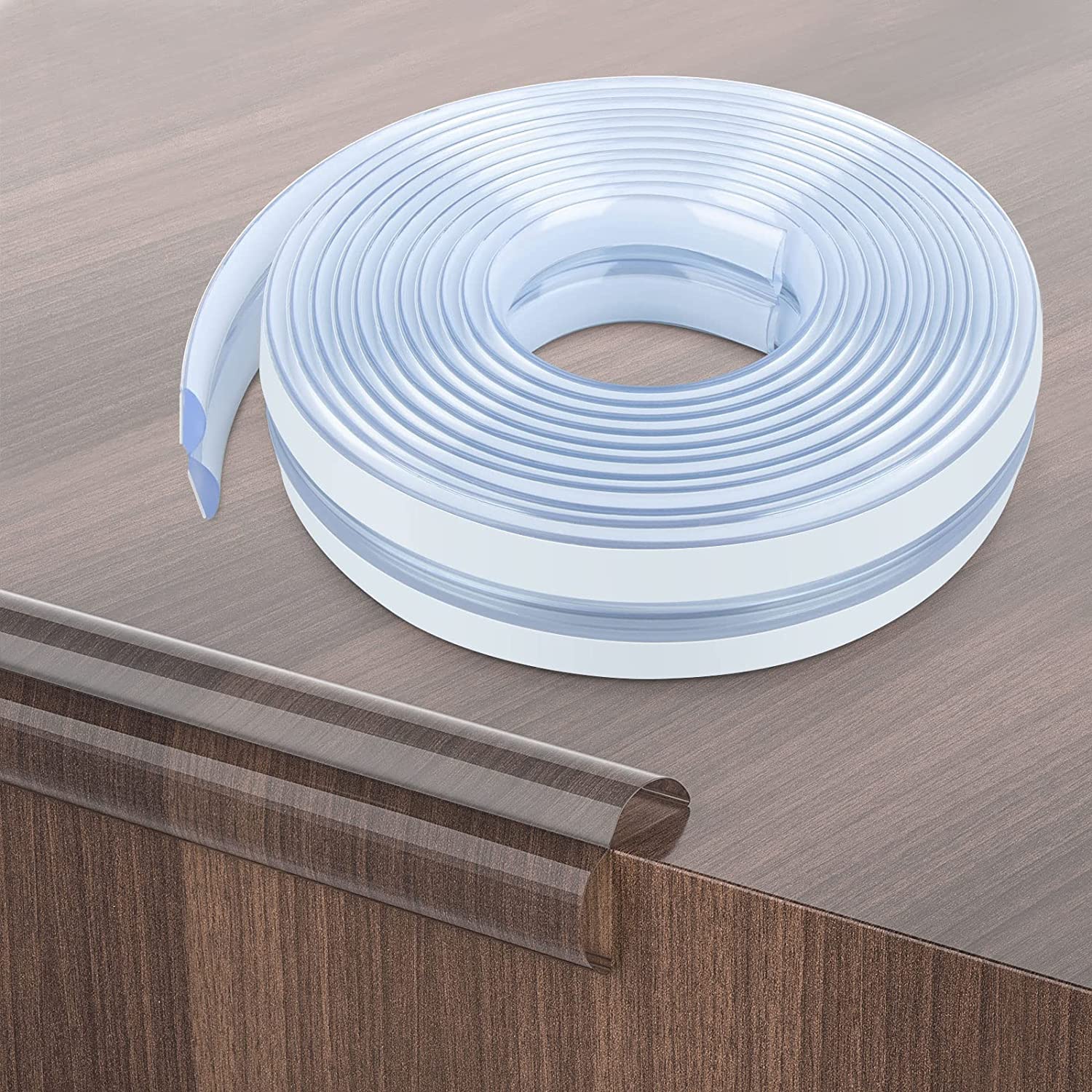 Baby Proofing Silicone Corner & Edge Protector Strip - 6.6ft Clear Safety Bumper with Upgraded Pre-Taped Strong Adhesive for Cabinets, Tables, Drawers - Perfect for Childproofing Homes, Nurseries & Office Furniture