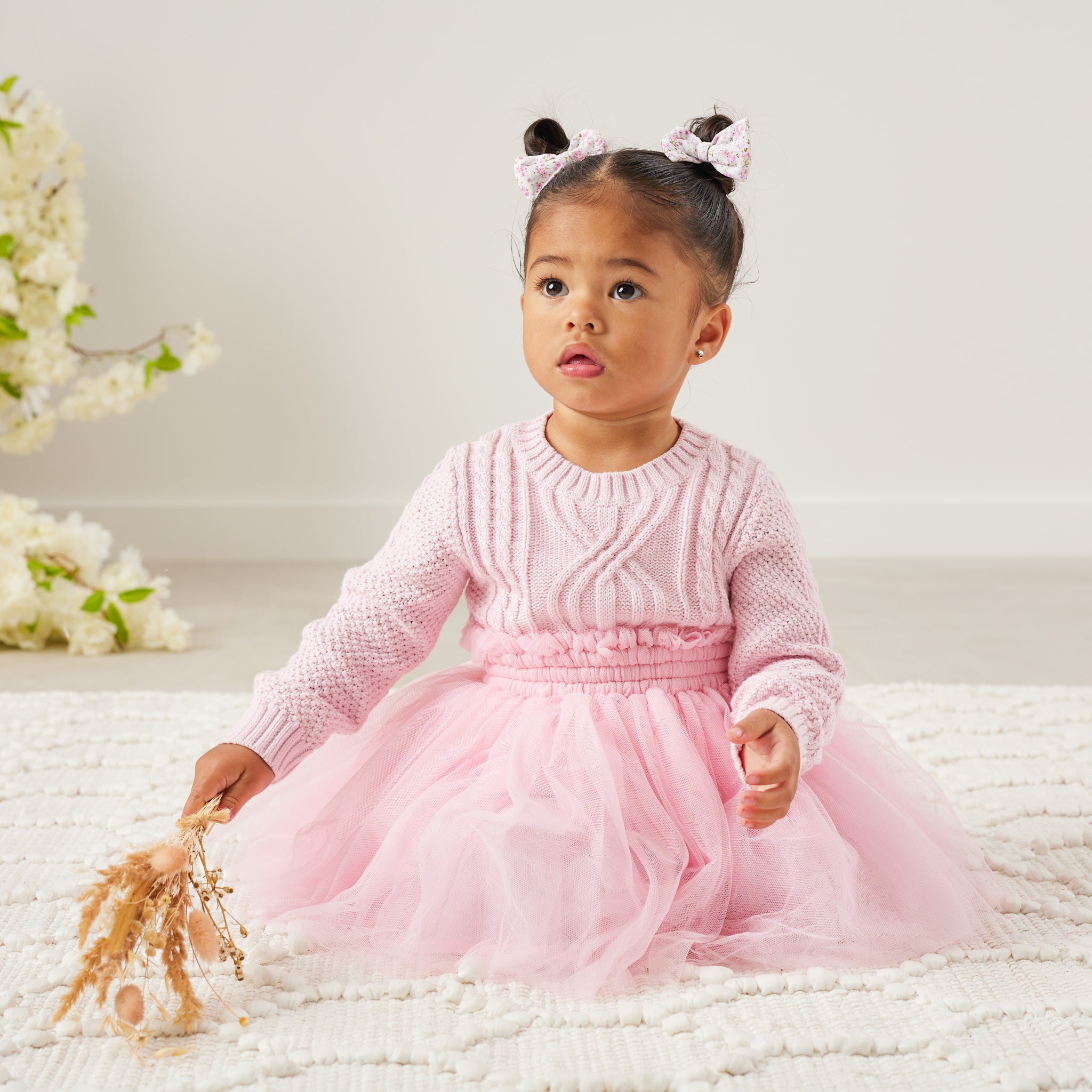 Pink Blossom Tulle Tutu Skirt for Girls - Elegant Ballet Dance Skirt, Princess Party Dress, Photo Shoot Costume, Birthday Outfit