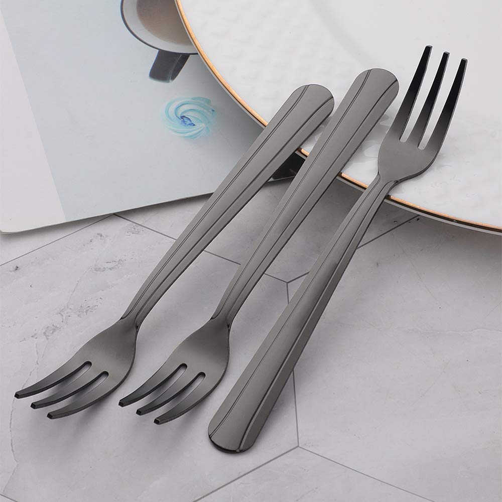 Stainless Steel Fruit Forks & Oyster Forks Set of 12 - 5.3 Inch Small Dessert Forks for Salads, Appetizers, Parties - Dishwasher Safe & Durable for Home, Restaurant, Catering Use