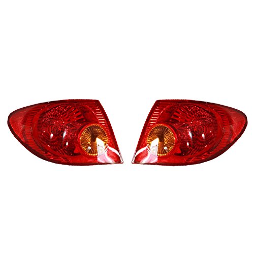 RAREELECTRICAL Toyota Corolla 2003-2004 Replacement Tail Lights Pair - Compatible with Part Numbers TO2800144, TO2801144, 8156002200, 8155002200 | Perfect for Night Driving & Enhanced Vehicle Safety