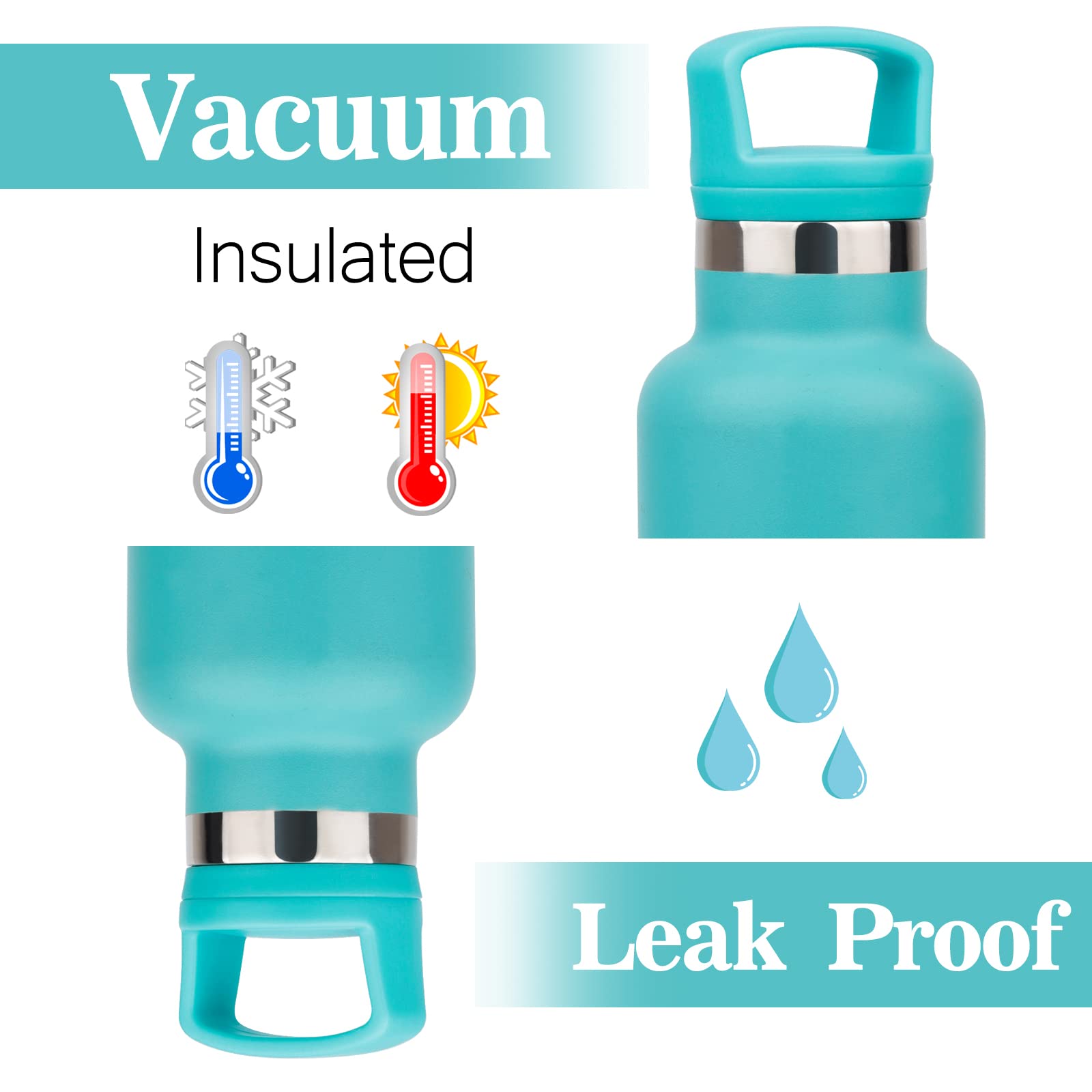 Hydro Flask & Simple Modern Ascent Compatible Standard Size Water Bottle Lid - Durable Leak-Proof Replacement Cover for Hiking, Gym, Office & Travel
