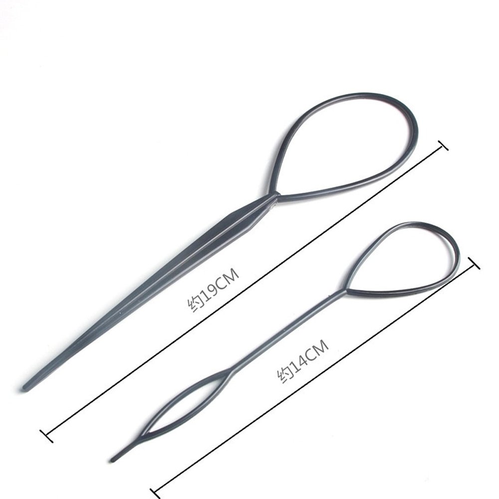 10PCS Plastic Magic Pull Hair Pins - Hair Braid & Ponytail Maker Styling Tool Set (5 Large + 5 Small) for Women, Girls - Perfect for Parties, Weddings, Daily Hairstyling