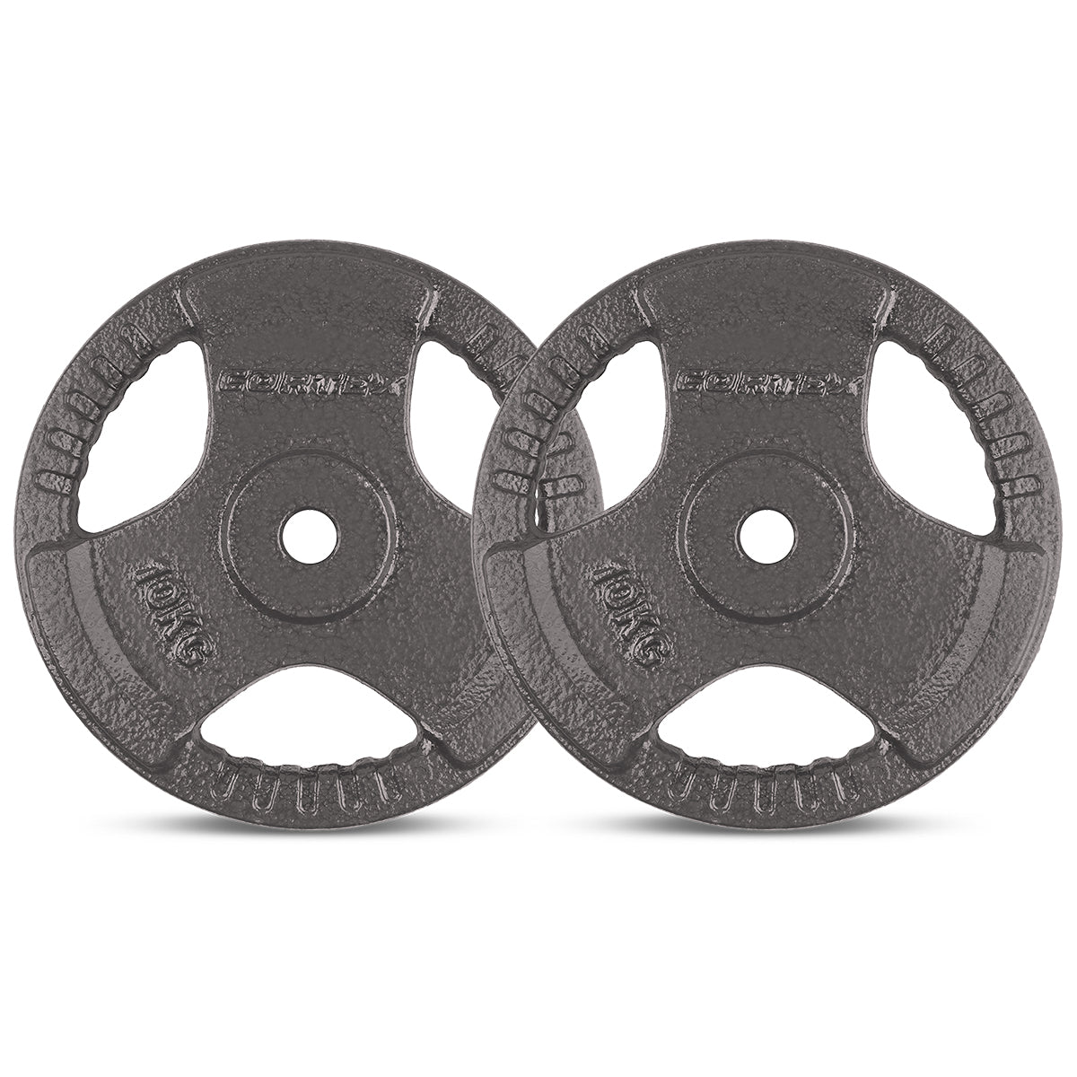 10kg Tri Grip 25mm Standard Weight Plates (Pair) - Premium Gym Equipment for Home & Commercial Workouts - Perfect for Strength Training, CrossFit, and Powerlifting