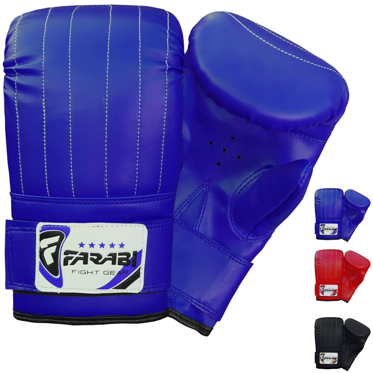 Farabi Sports MMA Punching Bag Mitts - Muay Thai & Kickboxing Training Gloves for Boxing, Fitness & Gym Workouts (Blue, Small) - Perfect for Home Gym, Martial Arts & Combat Sports Training