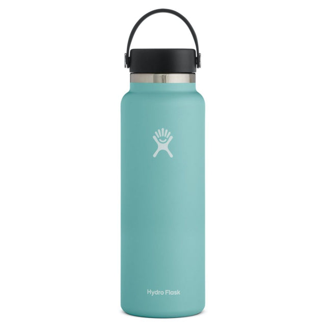 40 oz Wide Mouth Water Bottle with Straw & Handle - Leakproof Stainless Steel Insulated Water Jug for Gym, Hiking & Outdoor Activities - BPA Free Vacuum Flask for Hot & Cold Beverages