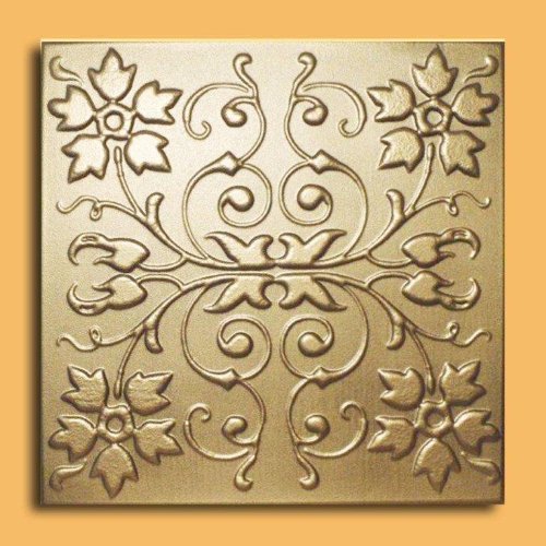 20x20 Inch Capri Gold Foam Ceiling Tiles - Soundproof & Decorative Acoustic Panels for Home Theater, Office, and Restaurant Ceiling Installation