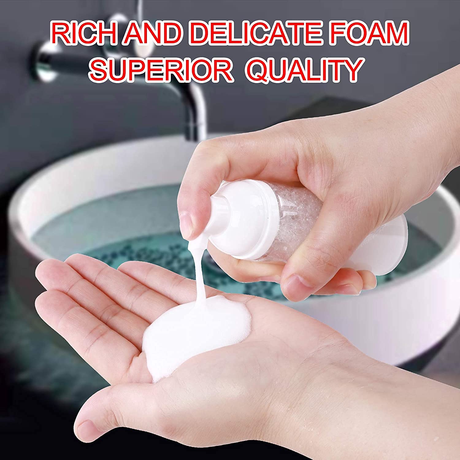 Hunky Dory 100ml Unbreakable Plastic Foam Pump Bottle - Refillable Travel Size for Hand Soap, Shampoo & Body Wash - Mini Dispenser for Cleaning & Cosmetics (Set of 1) - Perfect for Travel, Gym & Home Use