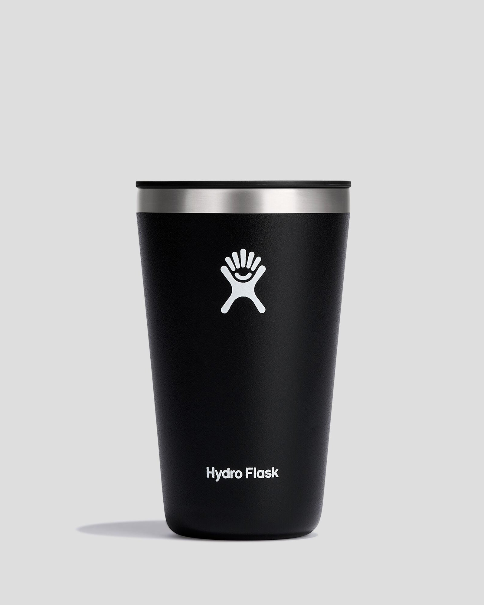 Hydro Flask All Around Tumbler 473ml (16oz) Vacuum Insulated Stainless Steel Water Bottle - Keeps Drinks Cold 24 Hours & Hot 12 Hours - Perfect for Hiking, Camping, Gym & Office Use - Black