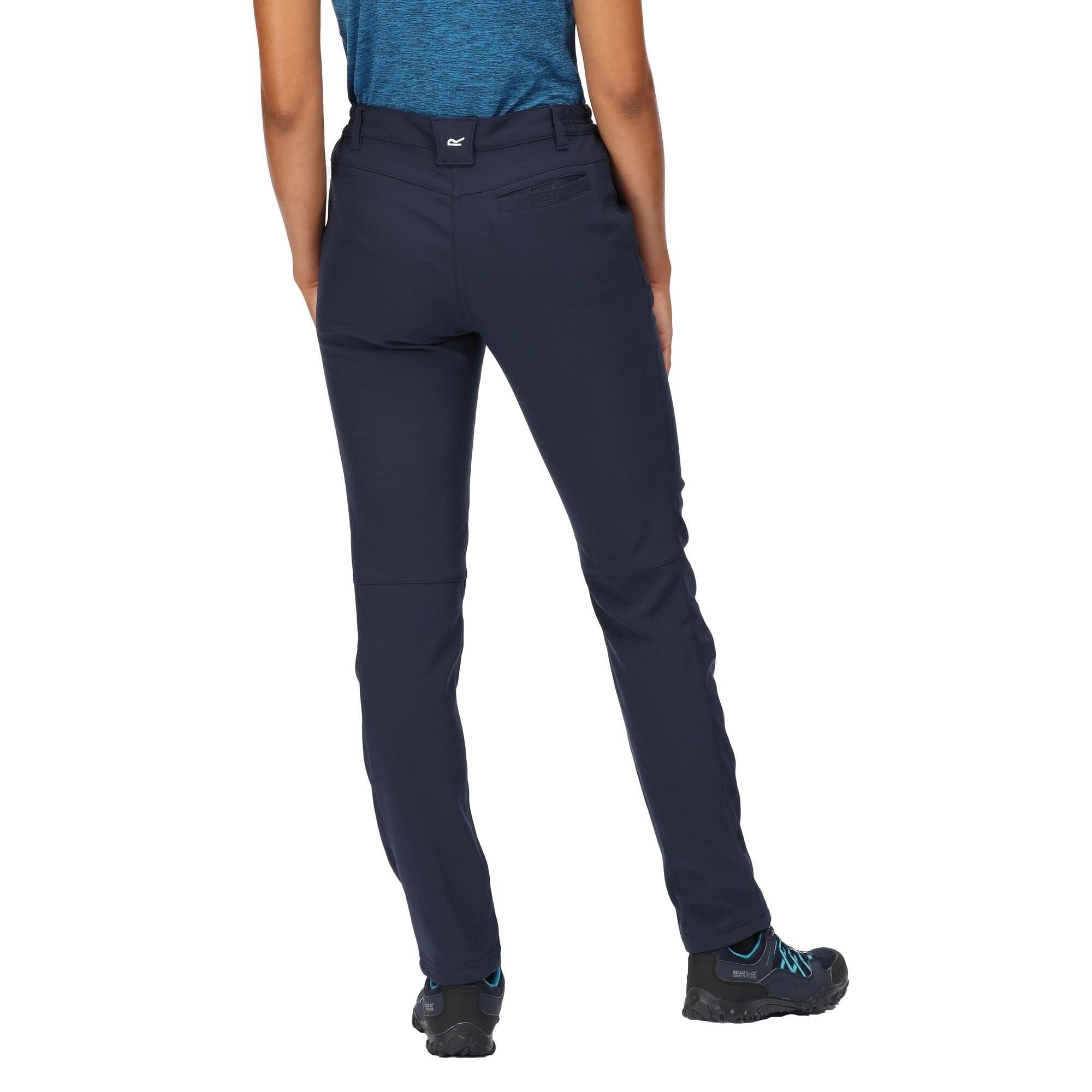 Women's Fenton High-Waisted Navy Blue Trousers - 18