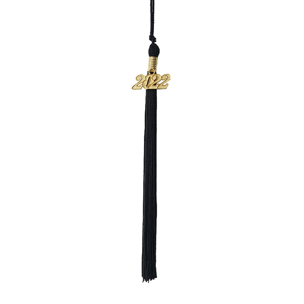 GSHLLO 3 Pack Graduation Tassels for Cap - 2022 Year Charm Academic Hat Decorations for High School & College Graduation Ceremony Party (Black) - Perfect for Graduation Photos, Commencement Events & School Celebrations
