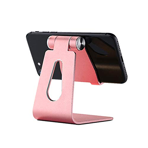 Universal Phone Stand Holder - Adjustable & Sturdy Smartphone Stand for iPhone, Samsung, Google Pixel - Perfect for Desk, Car, Bedside & Video Calls (Pink)