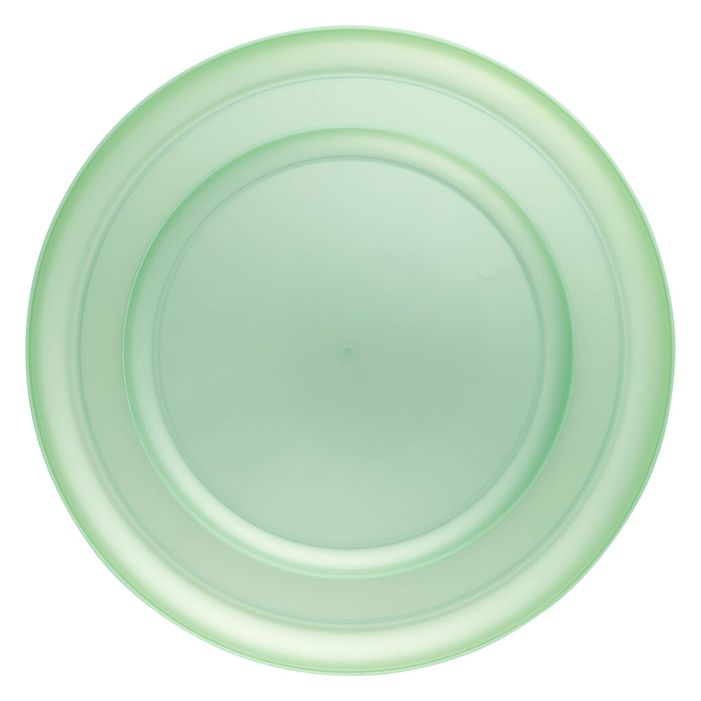 20-Pack Green Pearl Round Plastic Dinnerware Set for 10 Guests - Elegant & Durable Disposable Plates, Bowls, Cups & Utensils - Perfect for Parties, Picnics, BBQs & Outdoor Dining