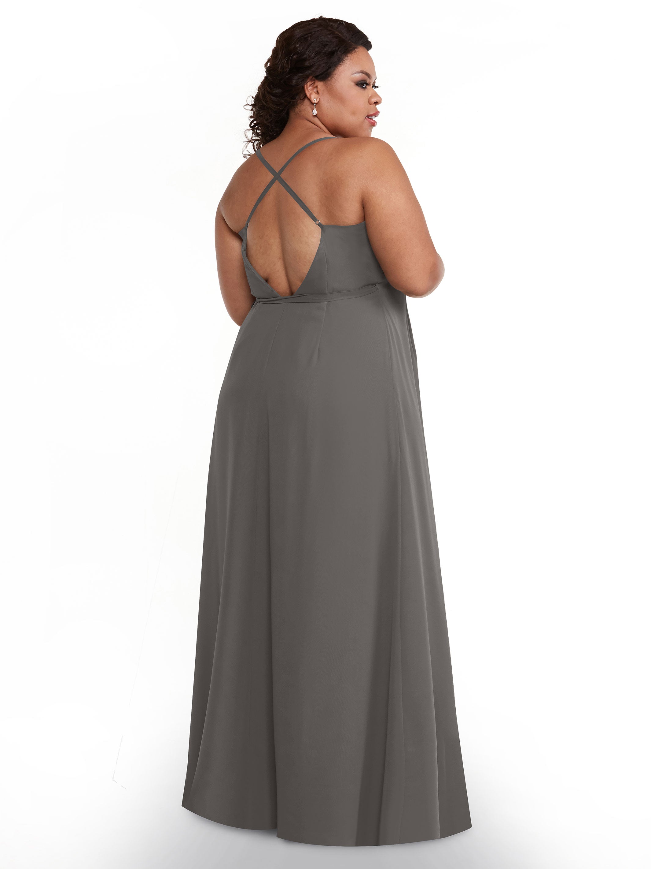 Elegant 80171 Sheath Chiffon Bridesmaid Dress with Adjustable Self-Tie Waist Sash - Perfect for Weddings, Formal Events & Special Occasions