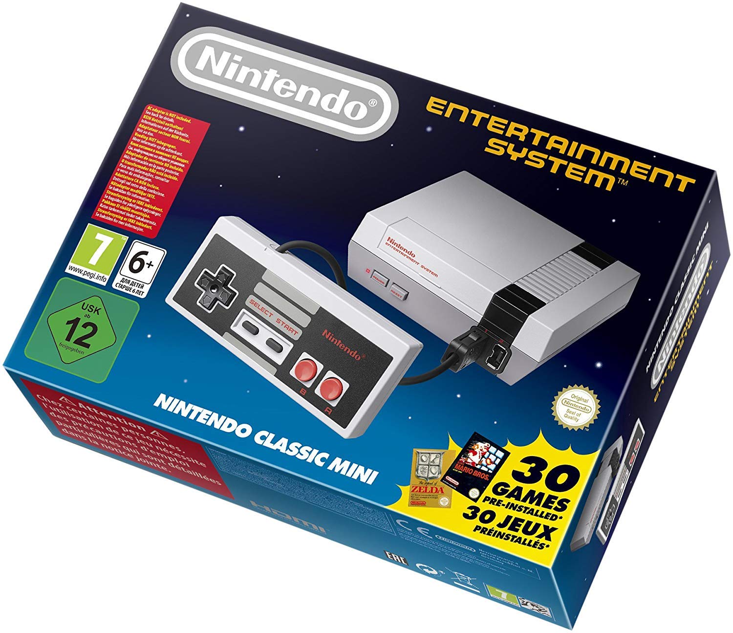 Nintendo NES Classic Mini Console - Retro Gaming System with 30 Pre-Loaded Games | Perfect for Home Entertainment & Nostalgic Gaming Experience