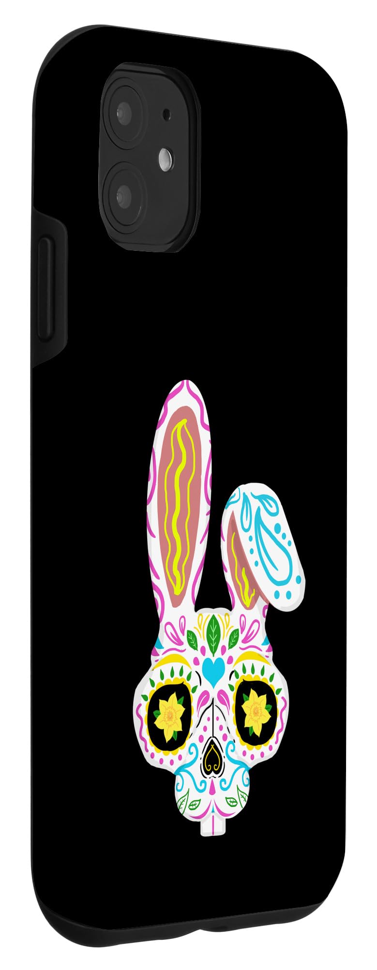 iPhone 11 Case - Sugar Skull Rabbit Easter Bunny Design Protective Phone Cover - Perfect for Easter Gifts, Spring Celebrations & Everyday Use