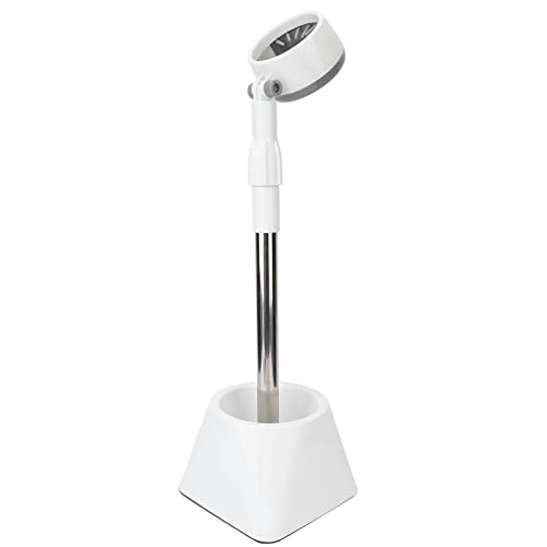 Retractable Hair Dryer Holder Stand - Stainless Steel Flexible Hands-Free Blow Dryer Organizer for Bathroom, Home & Salon (White) - Perfect for Wall Mounting & Space Saving