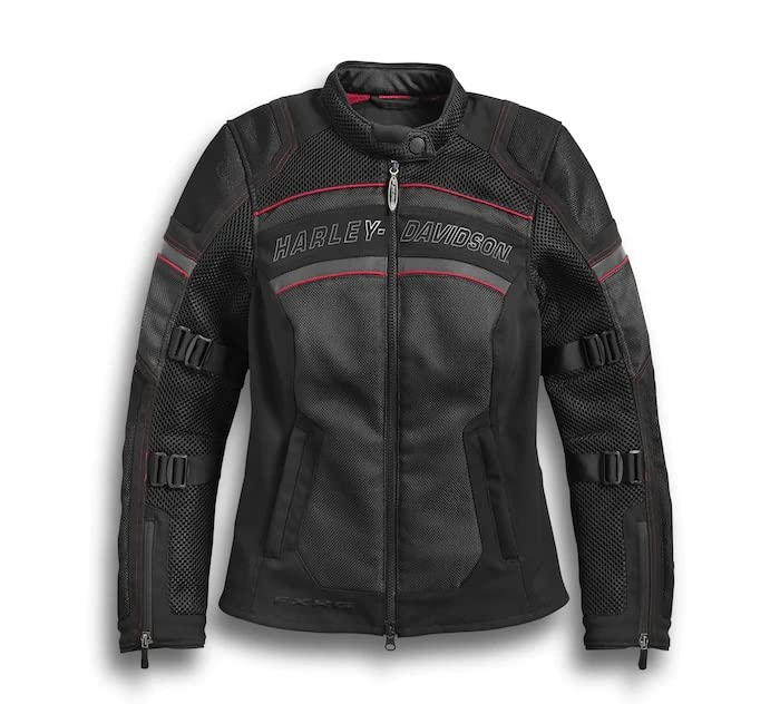 Harley-Davidson Women's FXRG Mesh Motorcycle Jacket - 98333-19VW - Breathable & Protective Riding Gear for Summer & Commuting