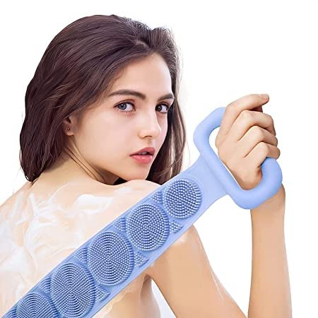 ULTRONEX Silicone Body Scrubber - Double-Sided Exfoliating Brush for Deep Skin Cleaning & Massage - Shower & Bath Use