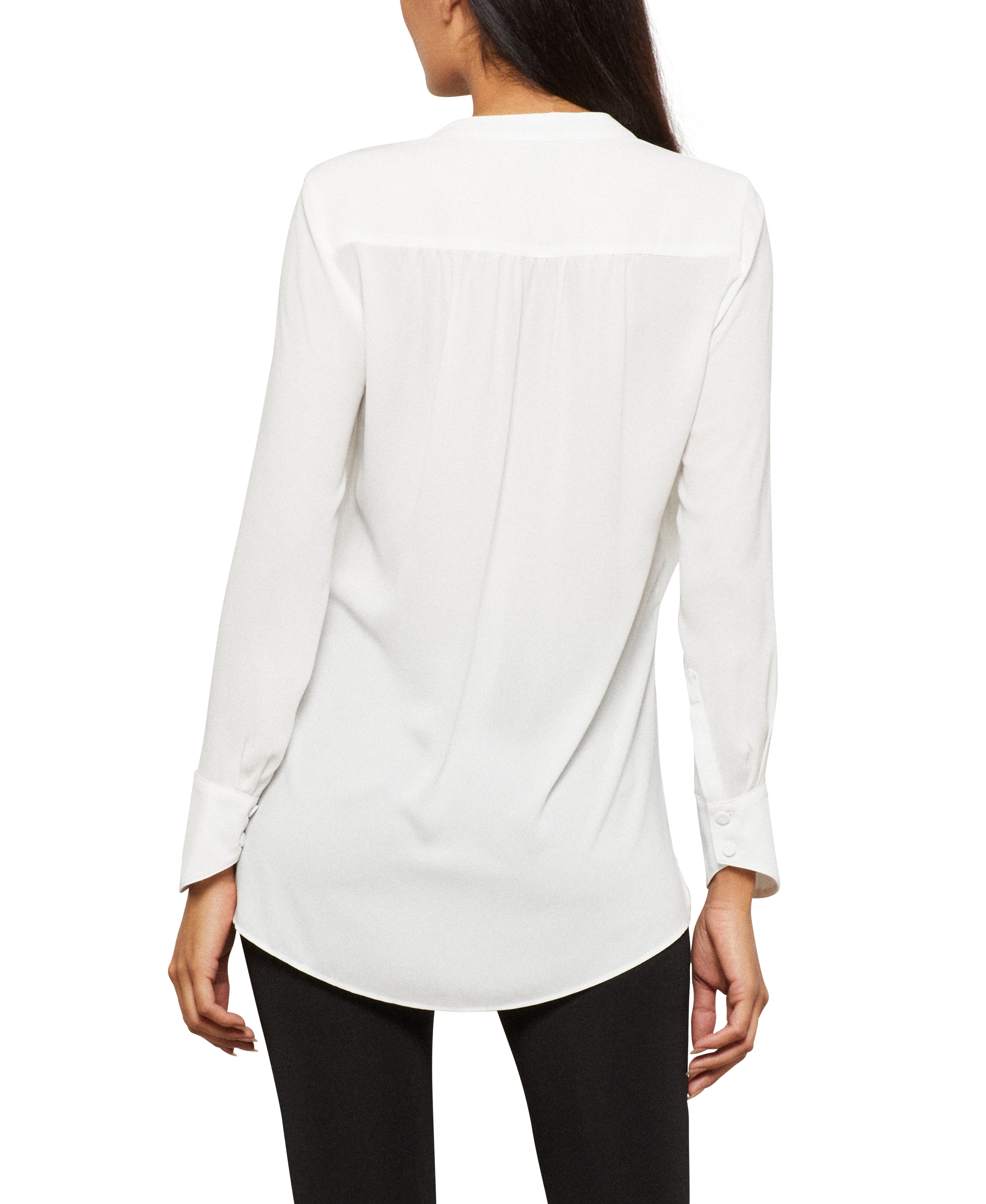 JAKLYN Draped Front Blouse - Women's Elegant V-Neck Tunic Top for Work & Casual Wear | Perfect for Office, Date Night & Everyday Outfits