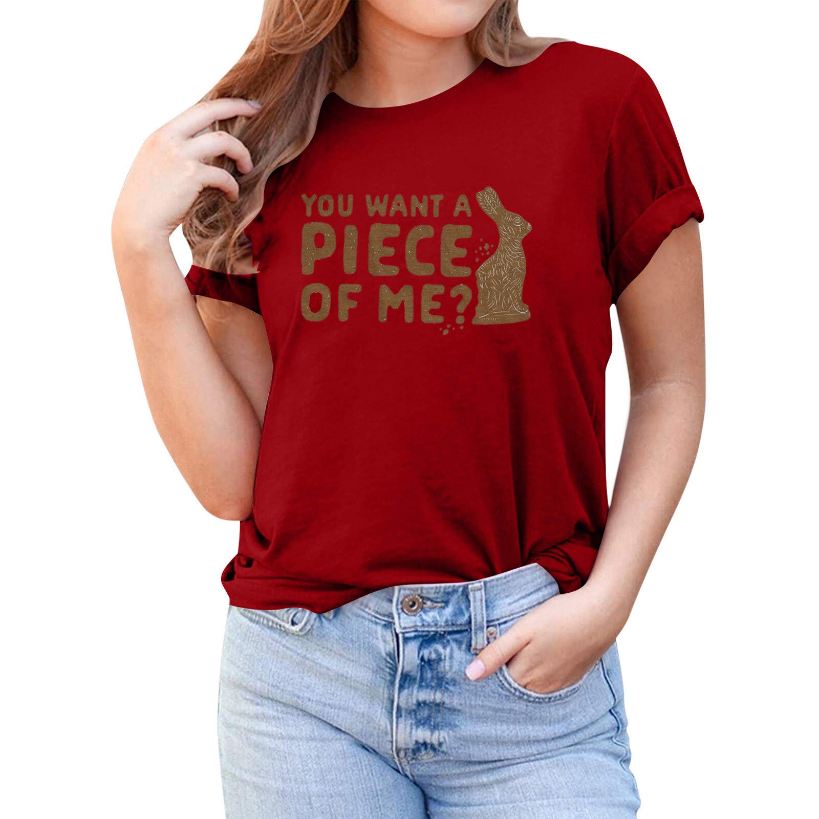 Valentine's Day Shirts for Women - Cute Love Heart Letter Printed Short Sleeve Graphic T-Shirts | Casual Wear, Date Night, Gift for Her