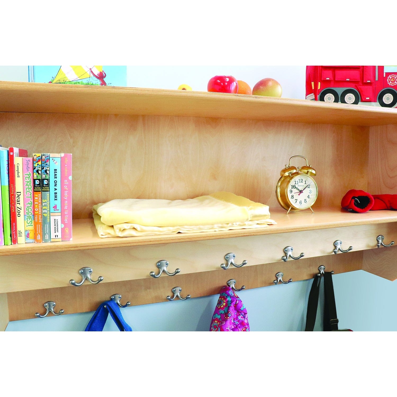 Double Row Wall Mounted Coat Rack - Heavy Duty Entryway Organizer with 10 Hooks for Jackets, Hats & Bags - Space Saving Hallway Storage Solution for Home, Office & Mudroom