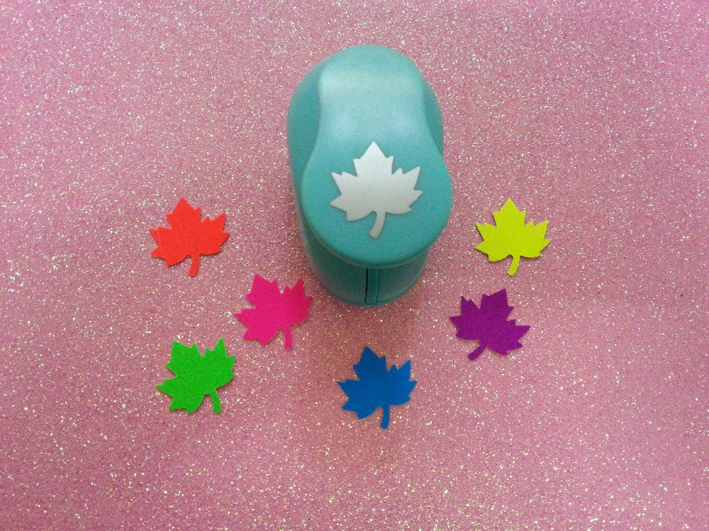 1-Inch Maple Leaf Shape Craft Punch - Scrapbook Paper Cutter & Eva Foam Hole Punch Tool for Fall Party, Autumn Arts & Crafts, Thanksgiving & Birthday Decorations - Perfect for DIY Projects, Seasonal Home Decor, and Classroom Activities