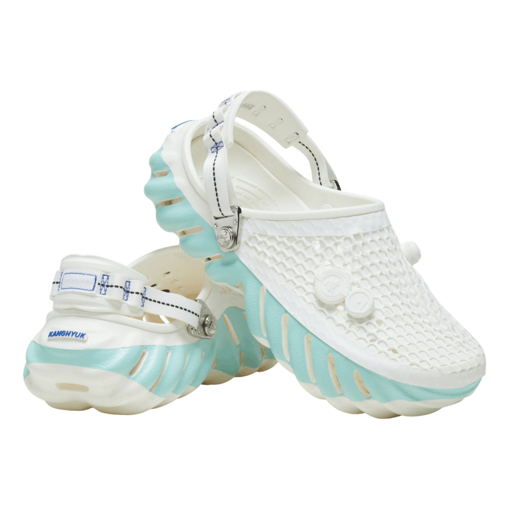 Crocs Kanghyuk X Crocs Echo Clog - White Comfortable Slip-On Shoes for Men & Women - Perfect for Casual Wear, Outdoor Activities & Home Use