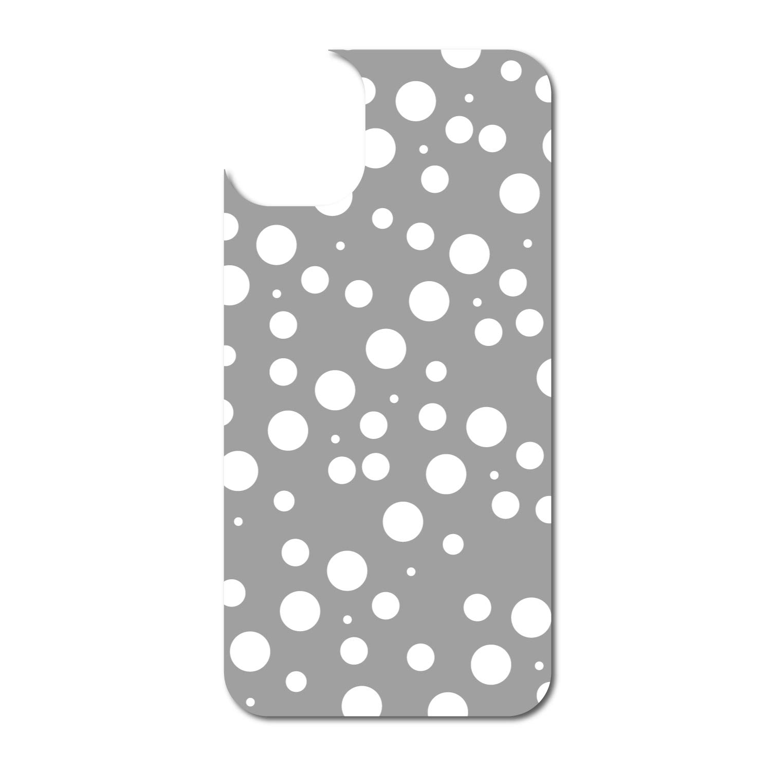 Custom Skin Decal for OtterBox Symmetry iPhone 11 Pro Max Case (6.5 Inch) - Grey White Polka Dot Design | Protective Cover Sticker | Perfect for Personalization and Scratch Protection