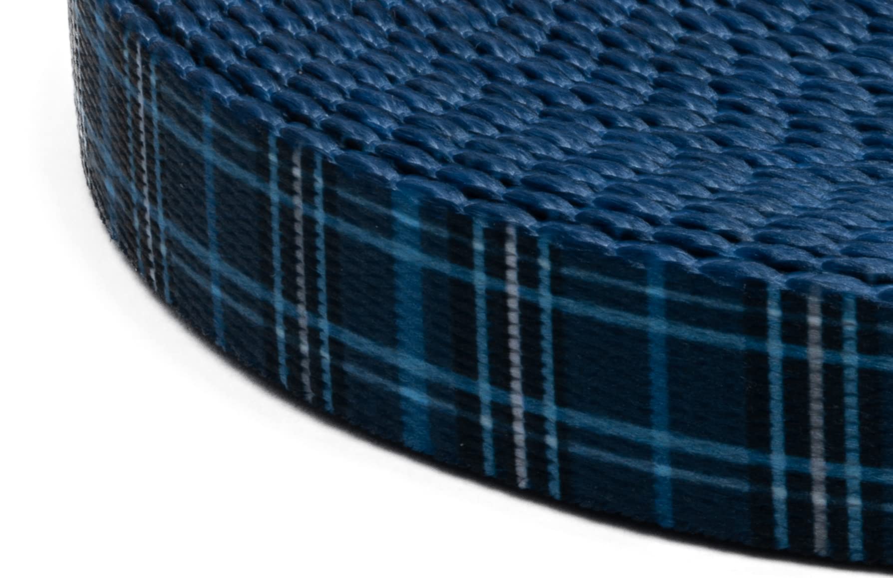 Country Brook Design - Navy Plaid Polyester Webbing Dog Collar & Leash Set - Durable, Adjustable Pet Accessories for Small to Large Dogs - Perfect for Daily Walks, Training & Outdoor Adventures