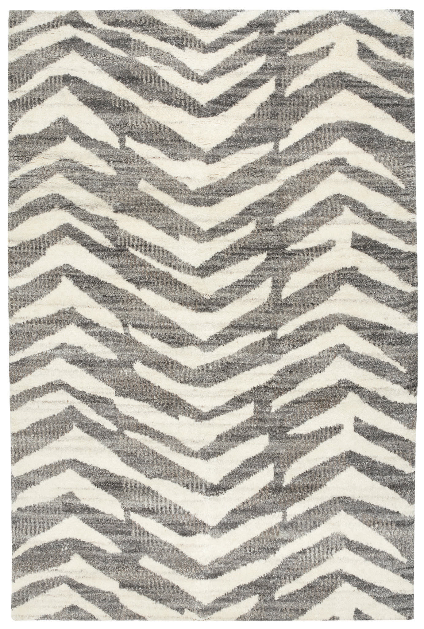 Handmade Farah Wool Area Rug - Soft & Durable Gray Hand-Knotted Carpet for Living Room, Bedroom, or Office Decor