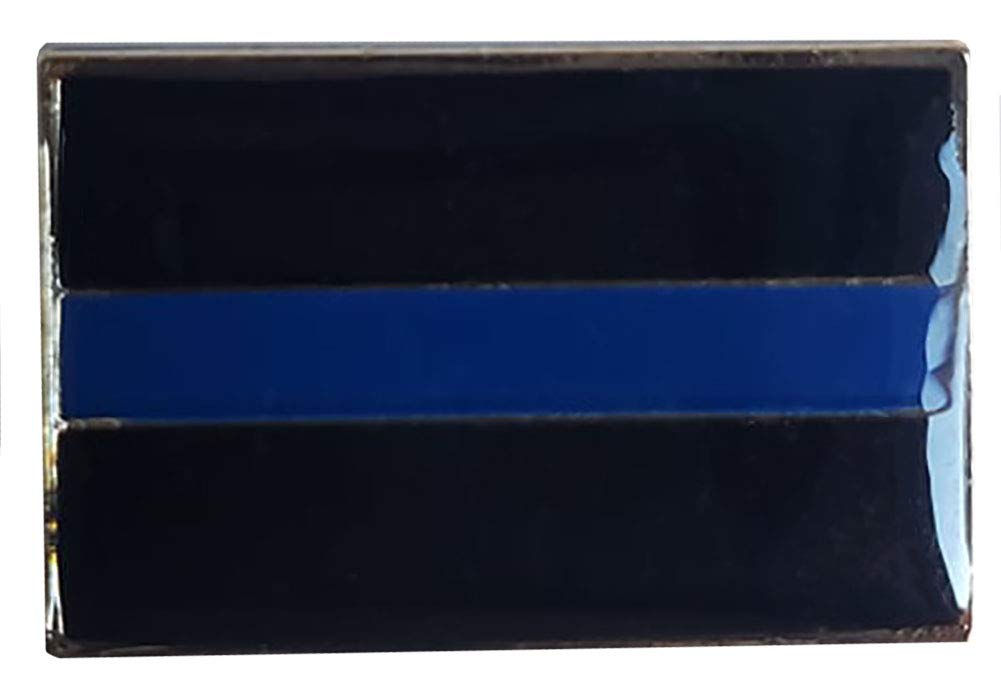50 Pack Thin Blue Line Police Motorcycle Hat Pins - Law Enforcement Support Lapel Pins for Bikers, Caps & Uniforms - Show Your Backing for First Responders