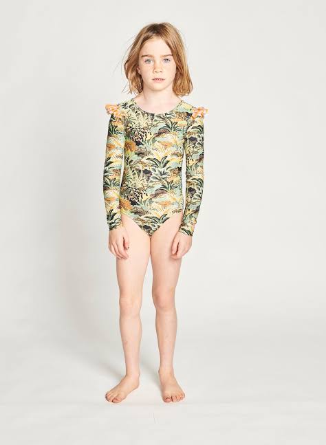Missie Munster Jungle Tiger Paddlesuit - Cute One-Piece Swimsuit for Baby Girls, Soft & Comfortable Swimwear for Pool, Beach & Summer Water Play