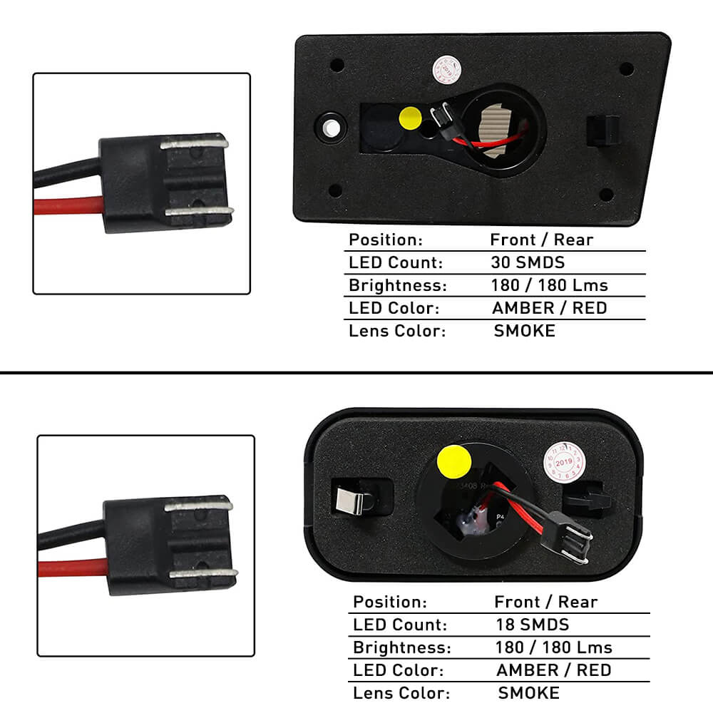 2003-2009 Hummer H2 & 2005-2009 H2 SUT LED Roof Cab Side Marker Lights - Smoked Running Light Kit for Off-Road & Night Driving