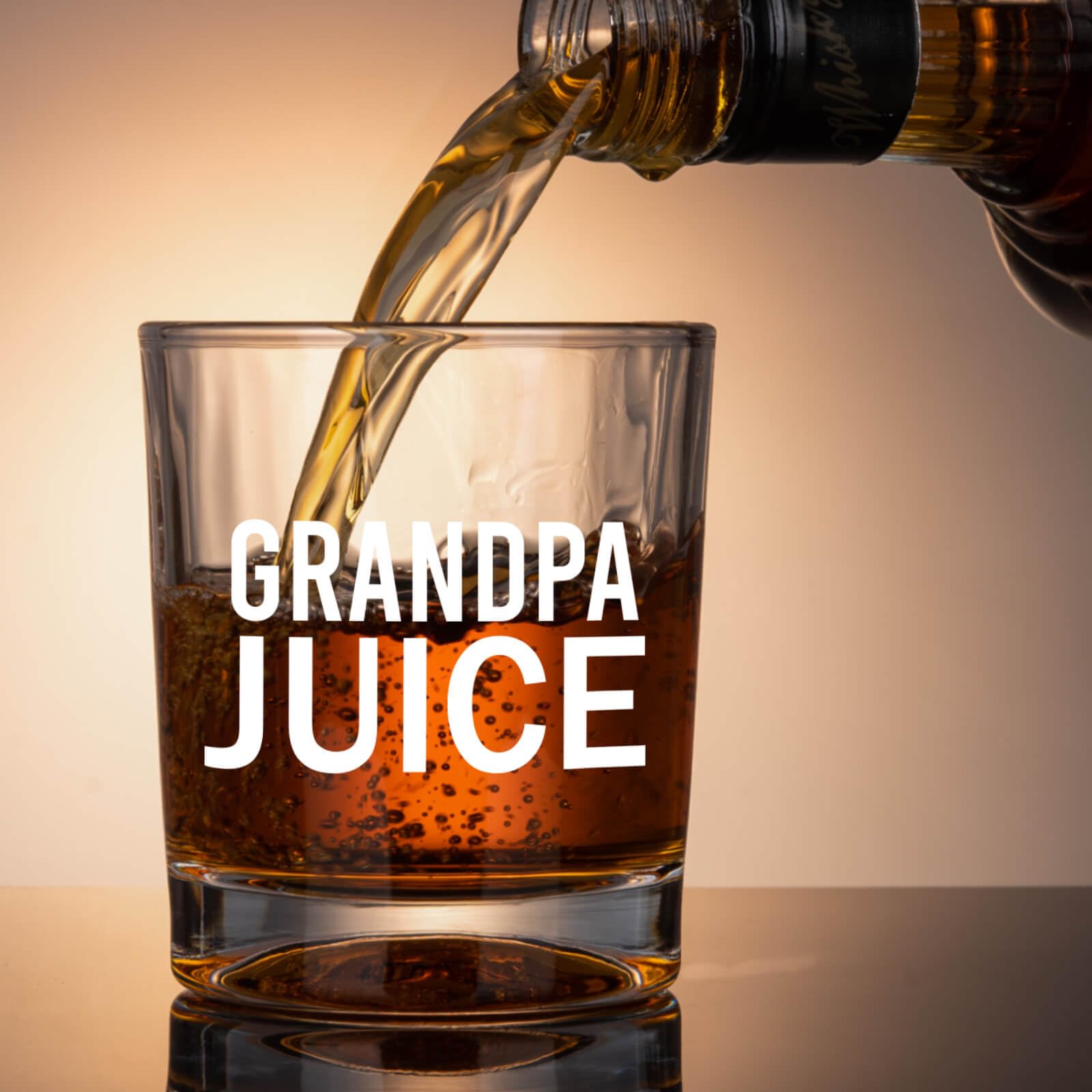 Funny Whiskey Glass for Grandpa - Unique Engraved Drinking Gift for Grandfathers, Best Christmas & Birthday Present - Perfect for Bourbon, Scotch & Beer Lovers (Great Gift from Grandkids)