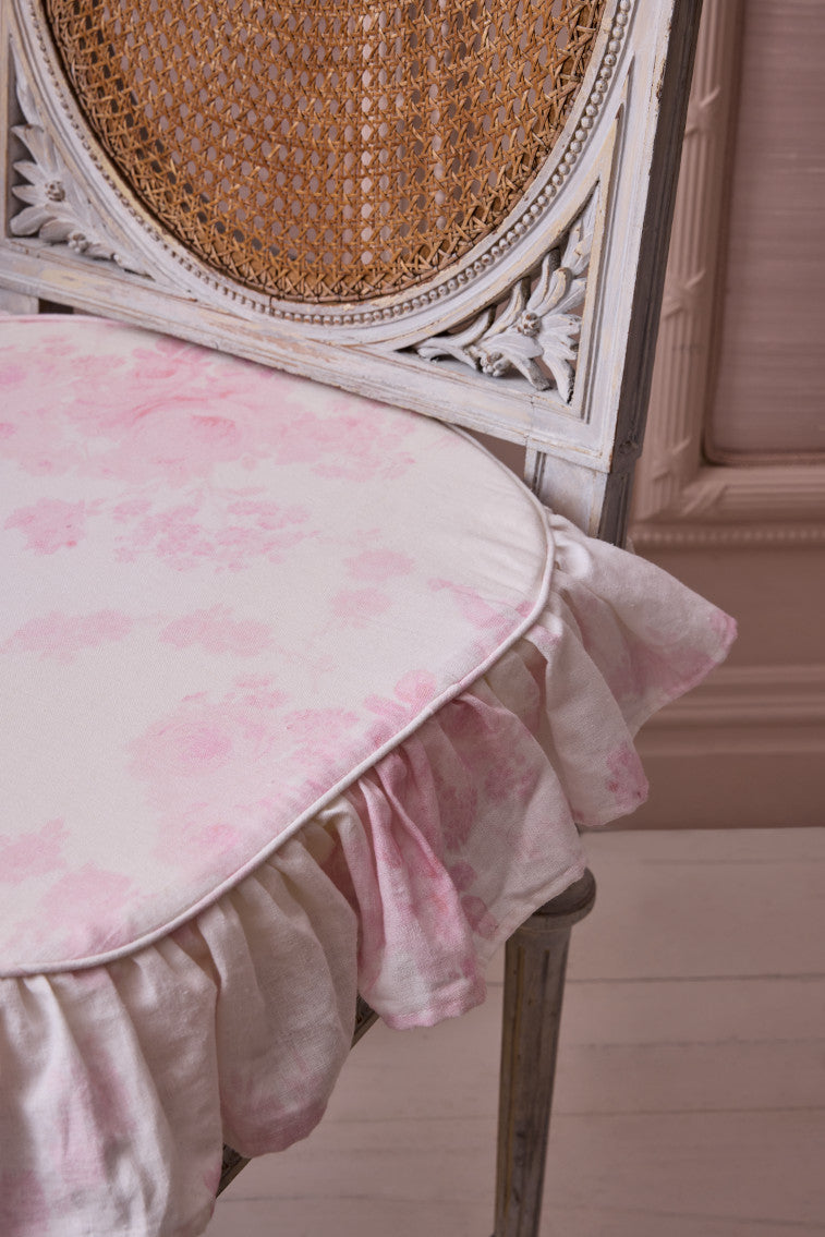 Linen Ruffle Seat Cushion - Soft & Stylish Home Decor for Dining Chairs, Sofas, and Outdoor Furniture - Perfect for Living Room, Patio, and Kitchen Use