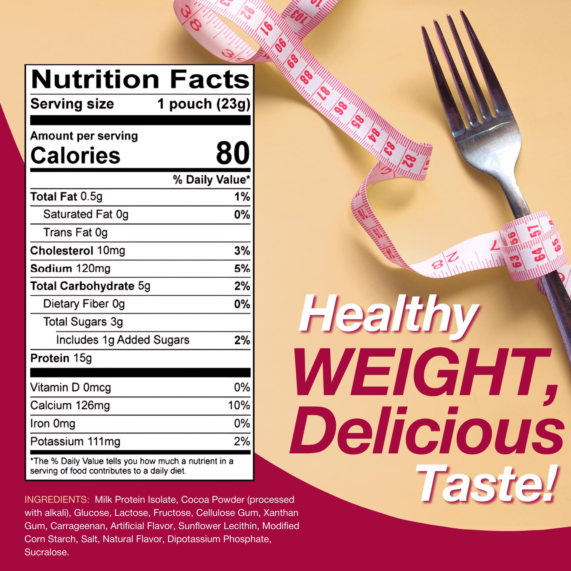 ProtiDIET Vanilla Instant Pudding Mix - Gluten Free, Low Fat, High Protein Snack with Nutritious Minerals - Healthy Low Sugar Dessert for Active Adults & Weight Management - 7 Single-Serve Pouches - Perfect for Post-Workout, Keto Diet & On-the-Go Nutrition